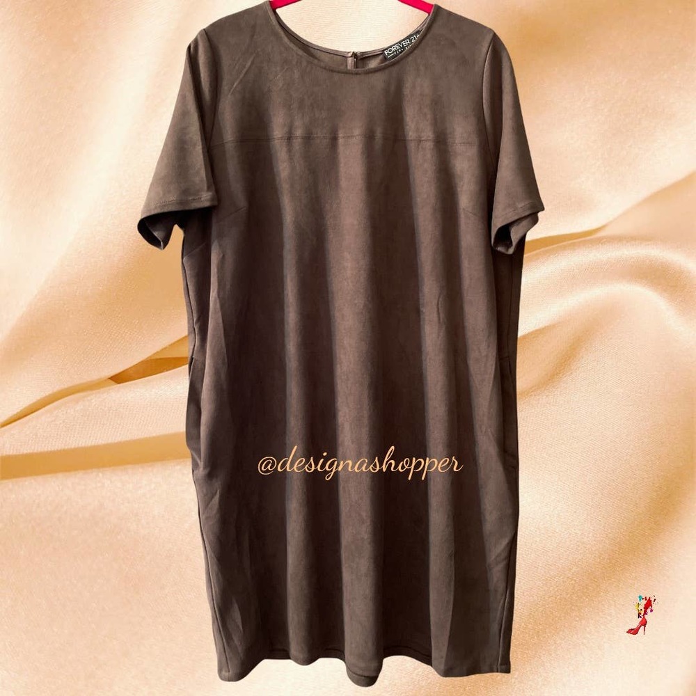 Forever 21 Plus Ultra-Suede like Dress Size 1X